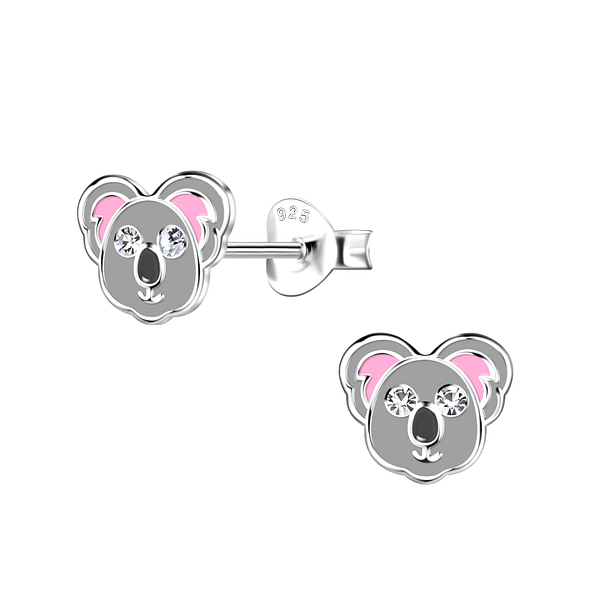 Wholesale Sterling Silver Koala Ear Studs - JD20266