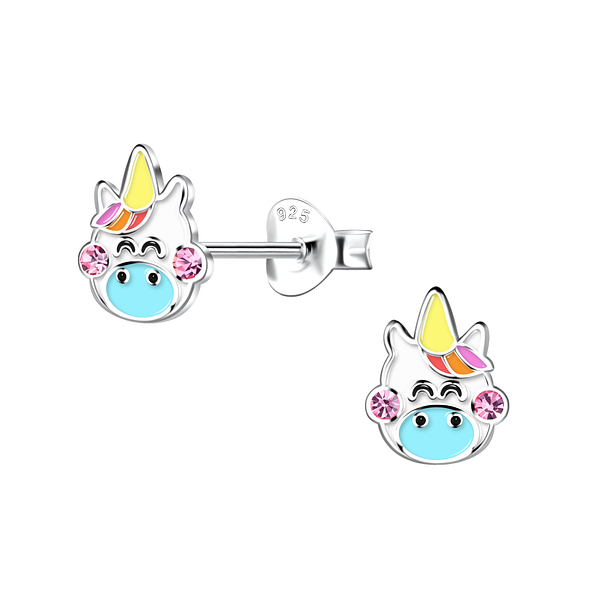 Wholesale Sterling Silver Unicorn Ear Studs - JD20396