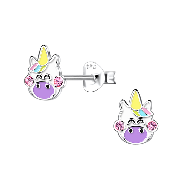 Wholesale Sterling Silver Unicorn Ear Studs - JD20398