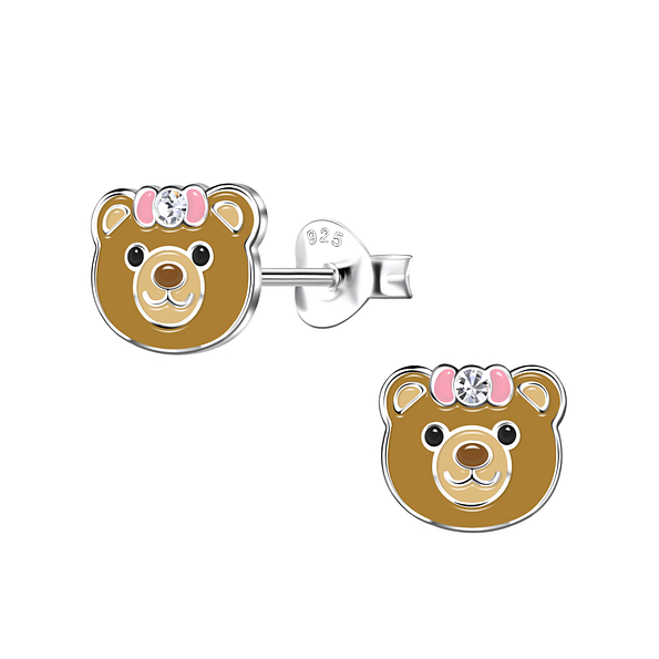 Wholesale Sterling Silver Bear Ear Studs - JD20399