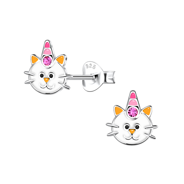 Wholesale Sterling Silver Cat Ear Studs - JD20414