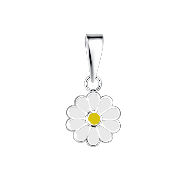 Wholesale Sterling Silver Daisy Flower Pendant - JD18778