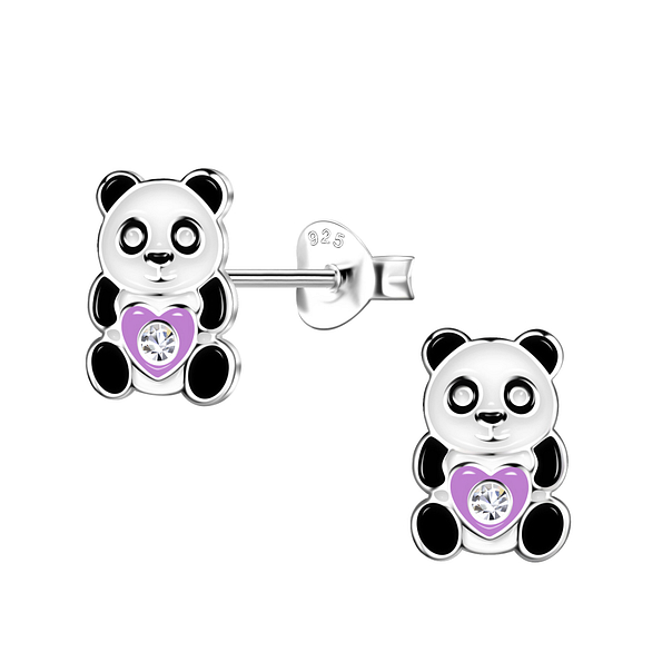 Wholesale Sterling Silver Panda Ear Studs - JD20496
