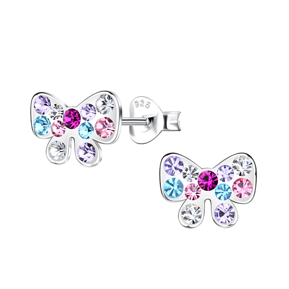 Wholesale Sterling Silver Bow Ear Studs - JD20558