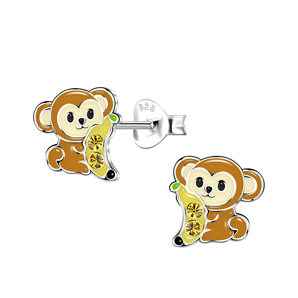 Wholesale Sterling Silver Monkey Ear Studs - JD20505