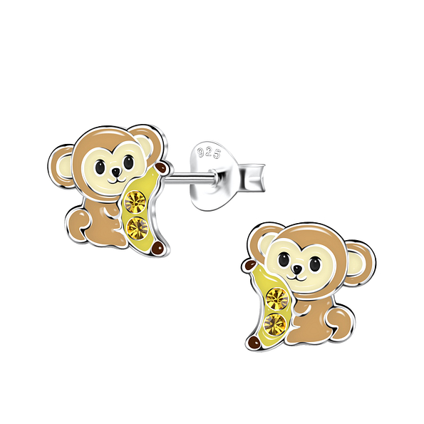 Wholesale Sterling Silver Monkey Ear Studs - JD20504