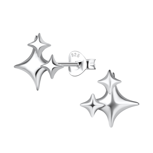 Wholesale Sterling Silver Star Ear Studs - JD20479