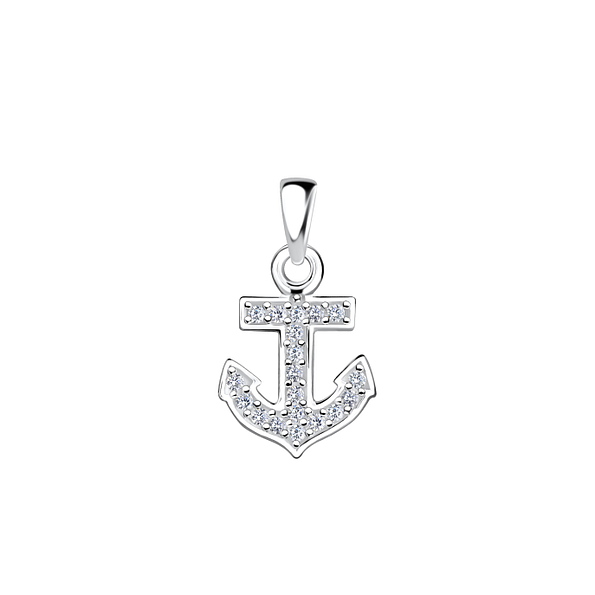 Wholesale Sterling Silver Anchor Pendant - JD19081