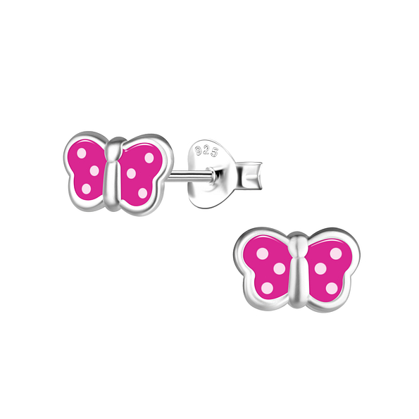 Wholesale Sterling Silver Butterfly Ear Studs - JD20041