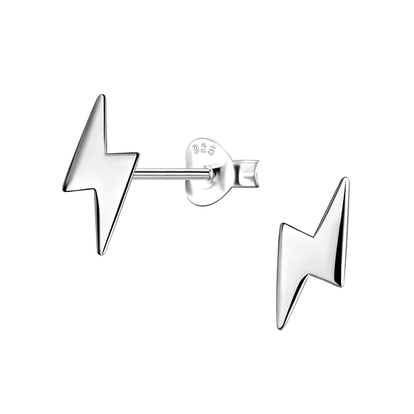 Wholesale Sterling Silver Thunder Bolt Ear Studs - JD18099