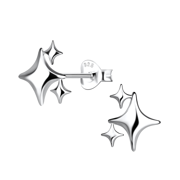 Wholesale Sterling Silver Star Ear Studs - JD20573