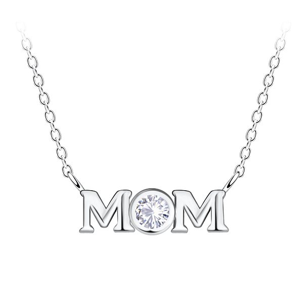 Wholesale Sterling Silver Mom Necklace - JD20733
