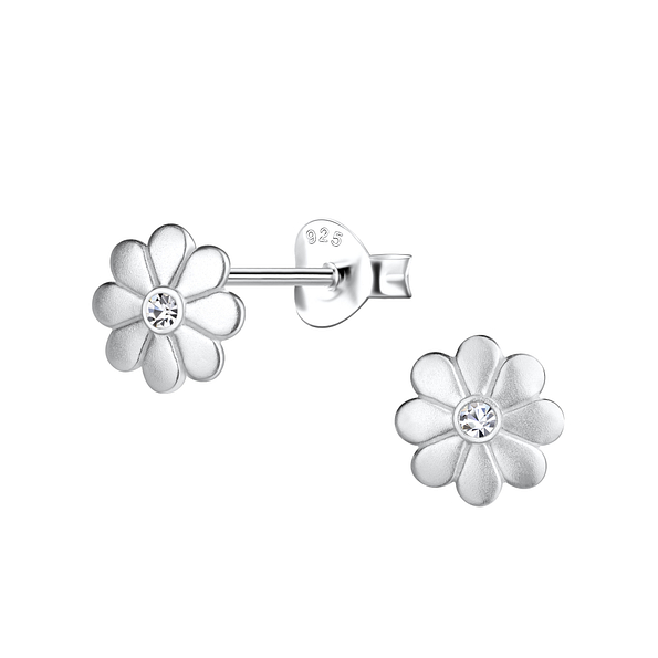 Wholesale Sterling Silver Flower Ear Studs - JD20684