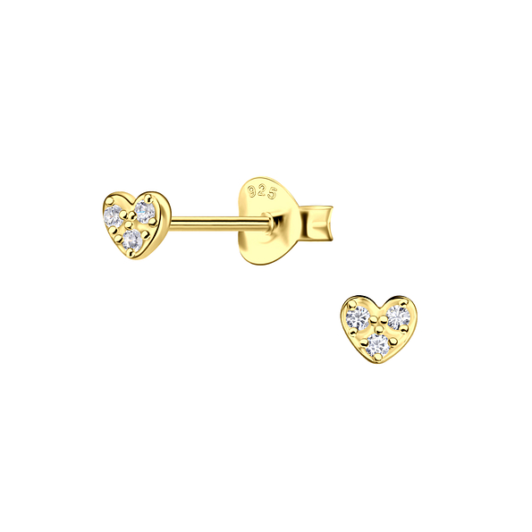 Wholesale Sterling Silver Heart Ear Studs - JD20694