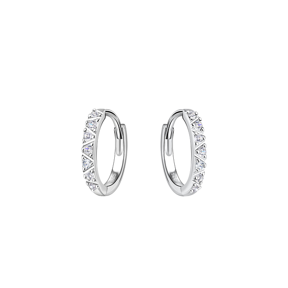 Wholesale Sterling Silver Eternity Huggie Earrings - JD20665