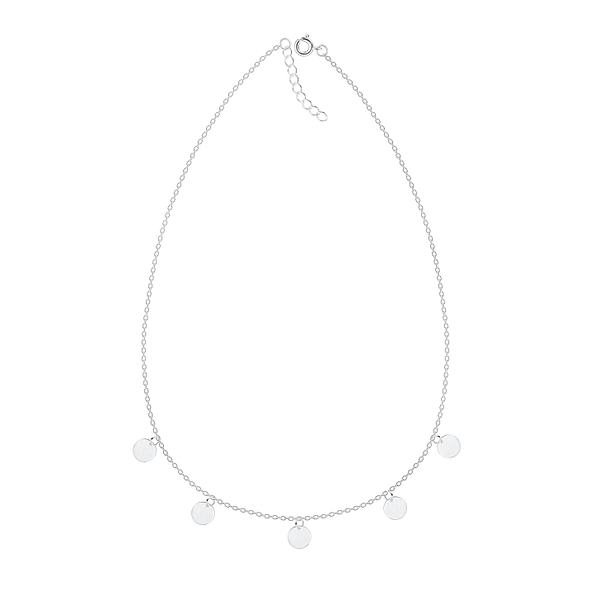 Wholesale Sterling Silver Round Necklace - JD12993