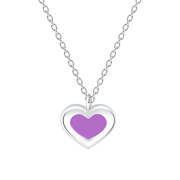 Wholesale Sterling Silver Heart Necklace - JD19237