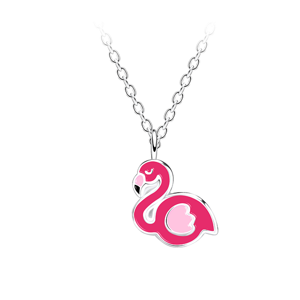 Wholesale Sterling Silver Flamingo Necklace - JD19926
