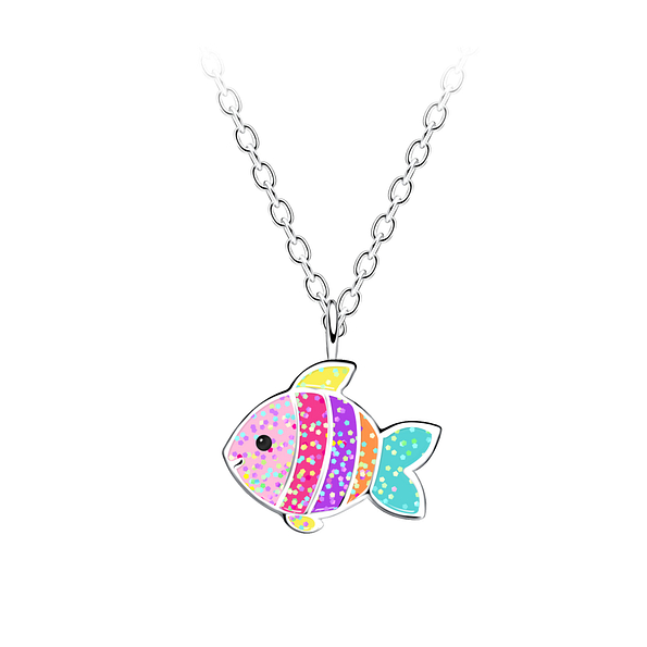 Wholesale Sterling Silver Fish Necklace - JD19929