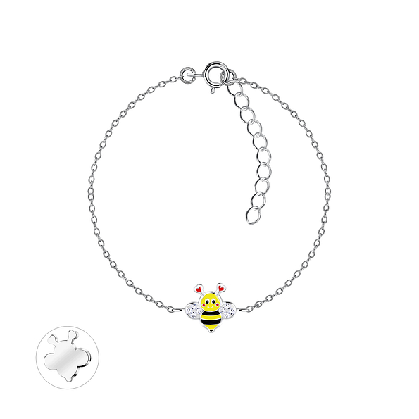 Wholesale Sterling Silver Bee Bracelet - JD20875