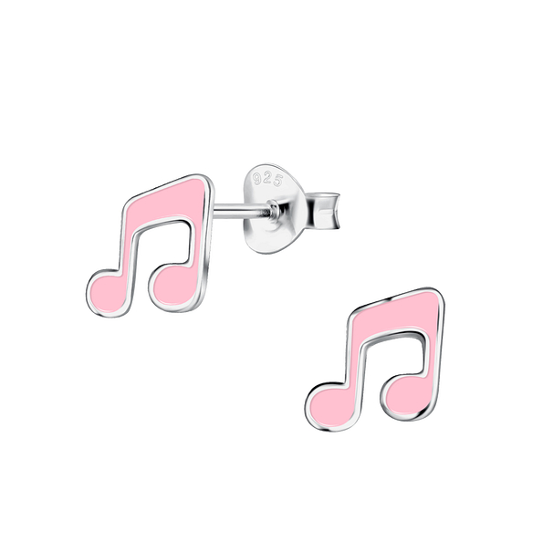 Wholesale Sterling Silver Musical Note Ear Studs - JD20878
