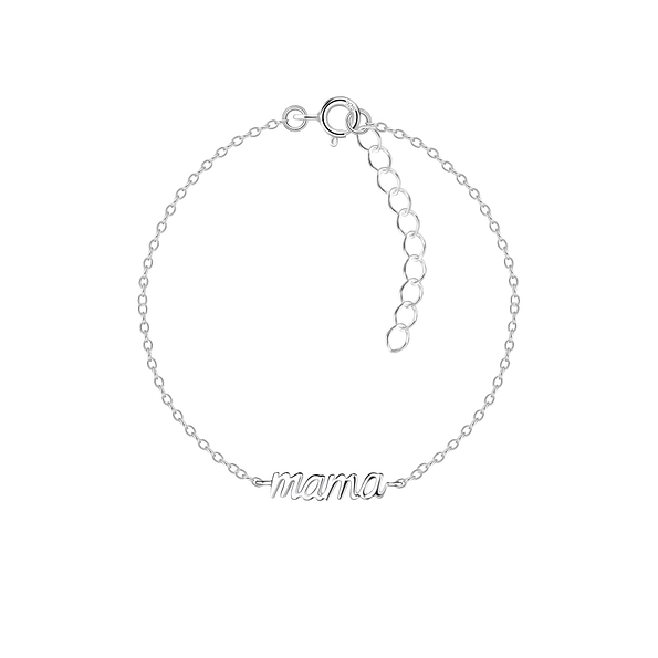 Wholesale Sterling Silver Mama Bracelet - JD21082