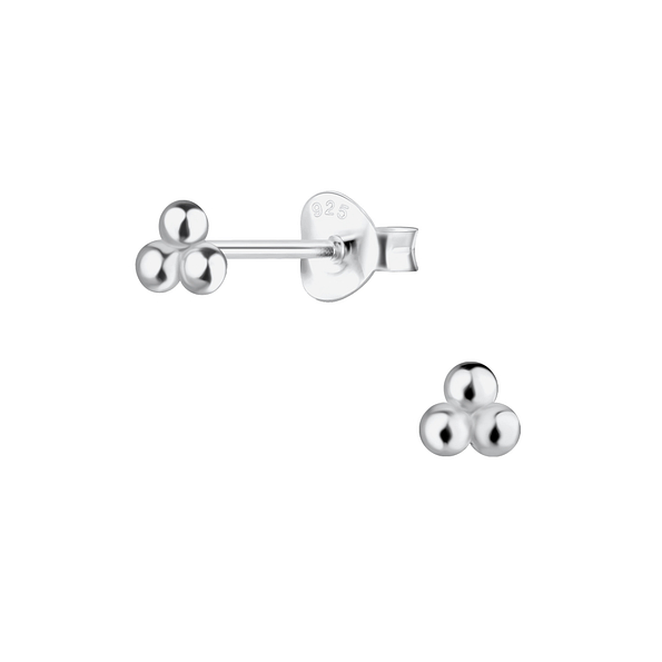 Wholesale Sterling Silver Ball Ear Studs - JD21158