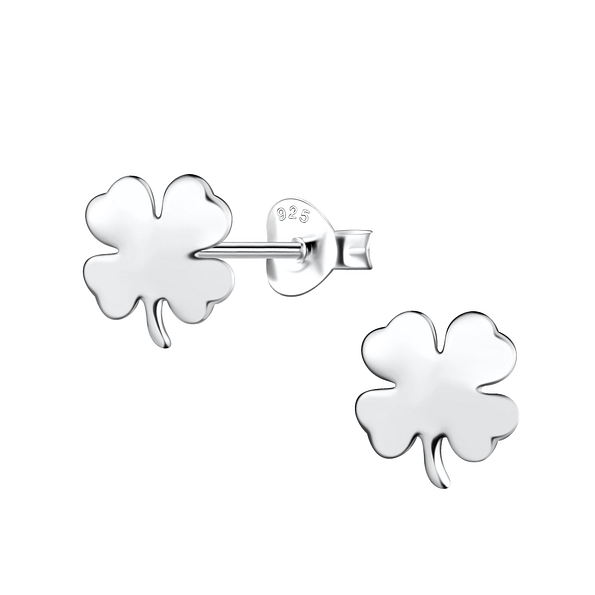 Wholesale Sterling Silver Clover Ear Studs - JD21126