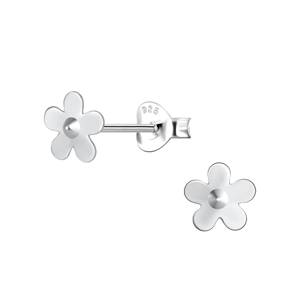 Wholesale Sterling Silver Flower Ear Studs - JD21129