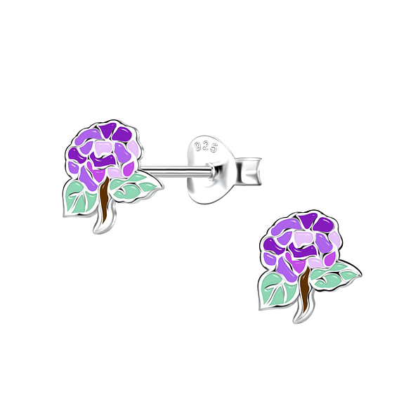 Wholesale Sterling Silver Flower Ear Studs - JD21174