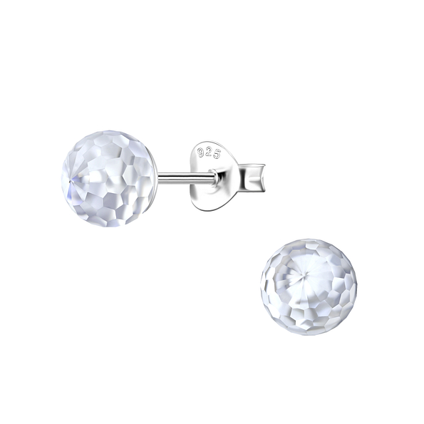 Wholesale 6mm Disco Ball Sterling Silver Ear Studs - JD21178