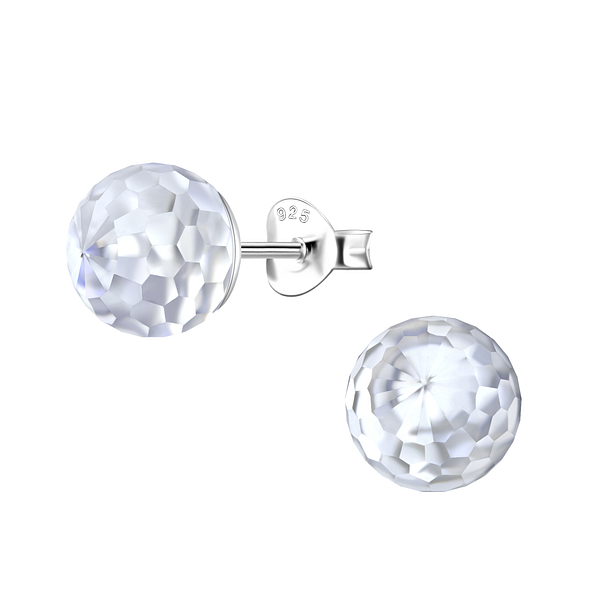 Wholesale 8mm Disco Ball Sterling Silver Ear Studs - JD21182