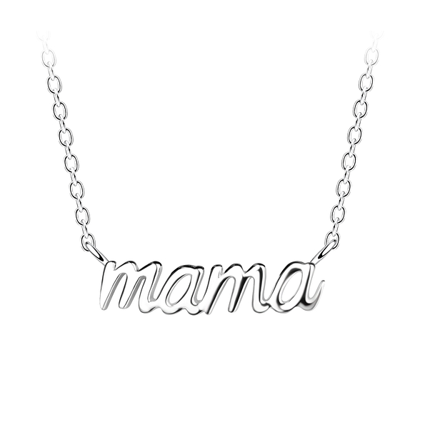 Wholesale Sterling Silver Mama Necklace - JD21142