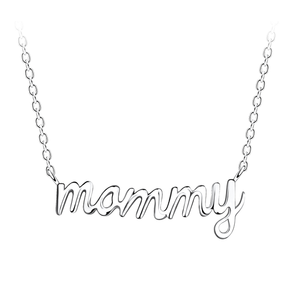 Wholesale Sterling Silver Mommy Necklace - JD21143