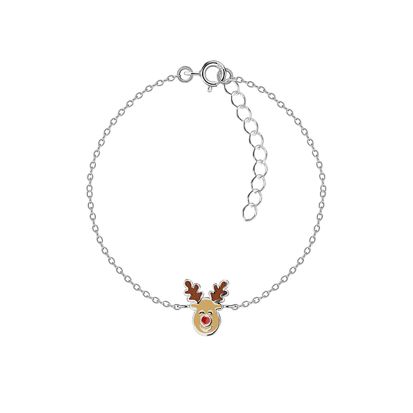 Wholesale Sterling Silver Reindeer Bracelet - JD20759