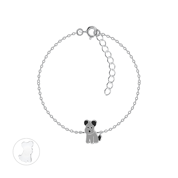 Wholesale Sterling Silver Dog Bracelet - JD20762