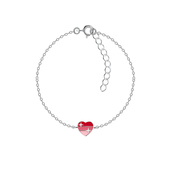 Wholesale Sterling Silver Heart Bracelet - JD20765