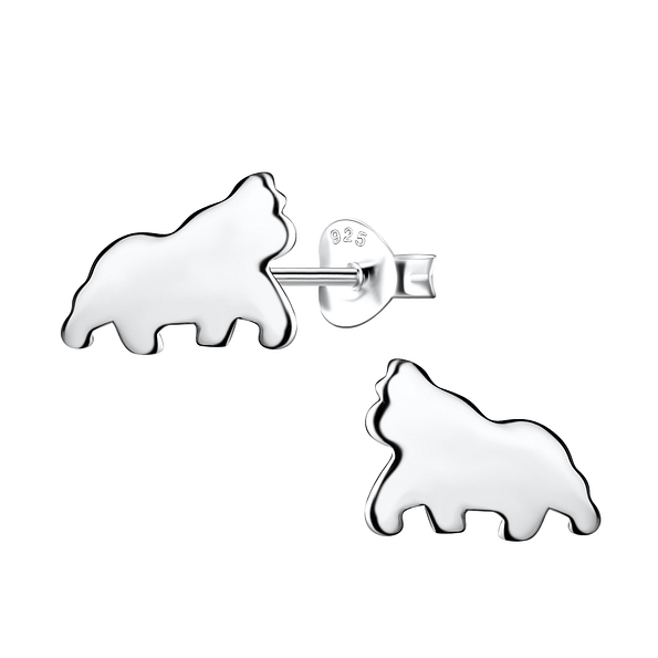 Wholesale Sterling Silver Gorilla Ear Studs - JD21379