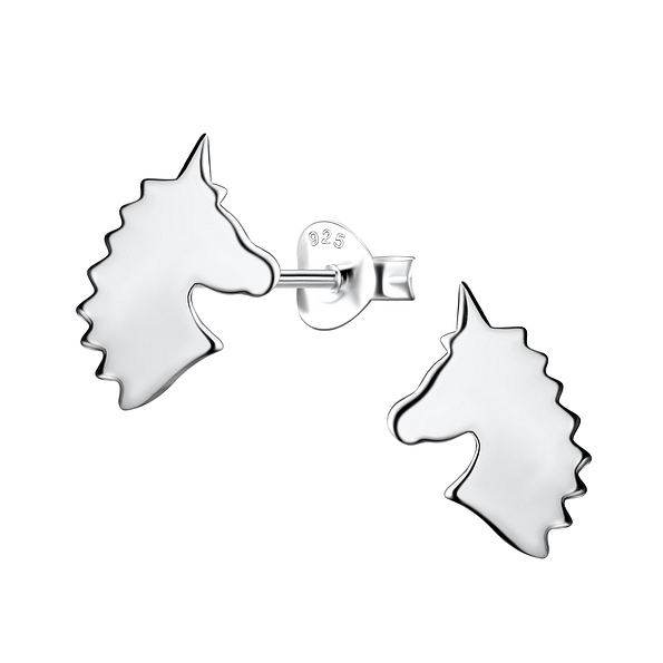 Wholesale Sterling Silver Unicorn Ear Studs - JD21386