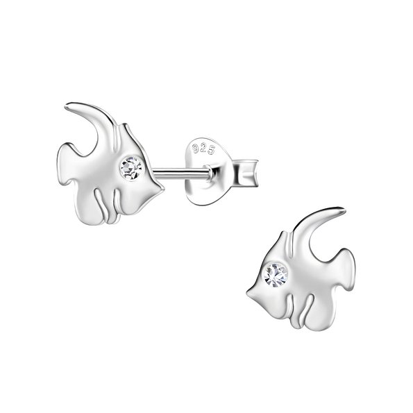 Wholesale Sterling Silver Fish Ear Studs - JD21243