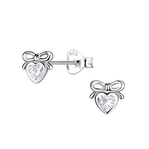 Wholesale Sterling Silver Heart Ear Studs - JD21291