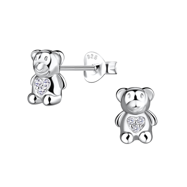 Wholesale Sterling Silver Bear Ear Studs - JD21292