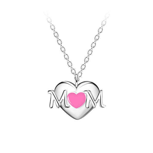 Wholesale Sterling Silver Mom Necklace - JD21295