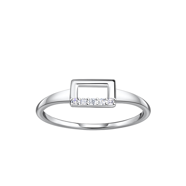 Wholesale Sterling Silver Rectangle Ring - JD21438