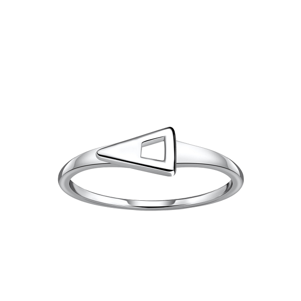 Wholesale Sterling Silver Triangle Ring - JD21259