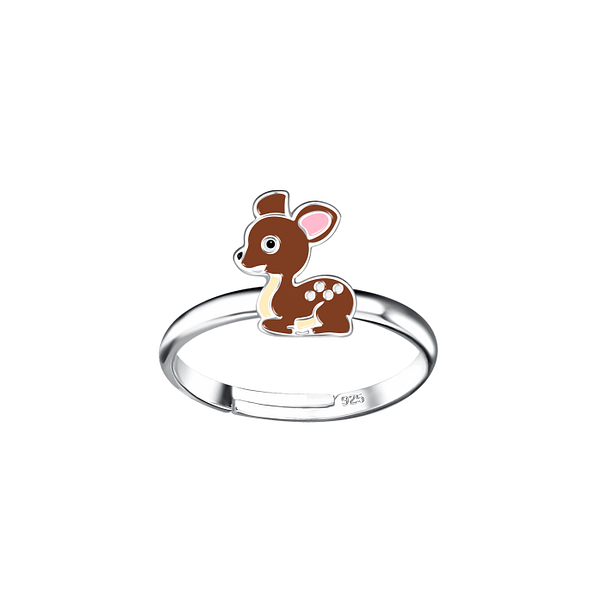 Wholesale Sterling Silver Deer Adjustable Ring - JD20897