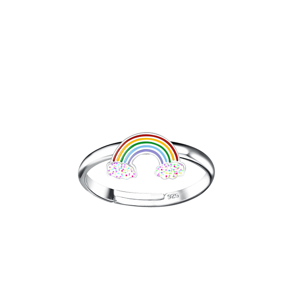 Wholesale Sterling Silver Rainbow Adjustable Ring - JD20898