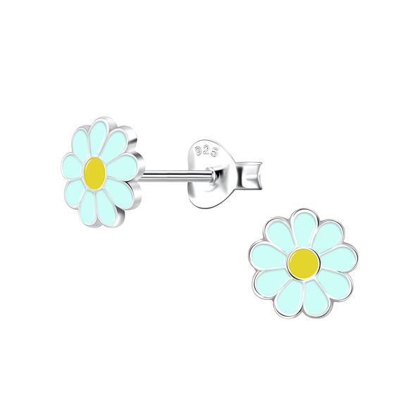 Wholesale Sterling Silver Daisy Flower Ear Studs - JD20950