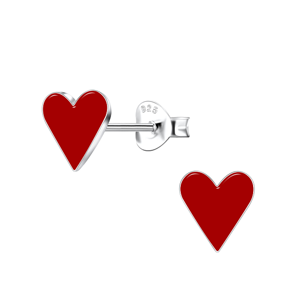 Wholesale Sterling Silver Heart Ear Studs - JD20920