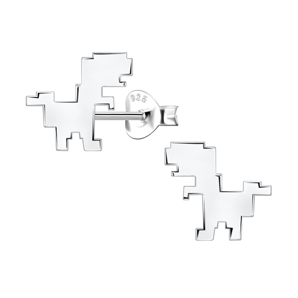 Wholesale Sterling Silver Dinosaur Ear Studs - JD21537